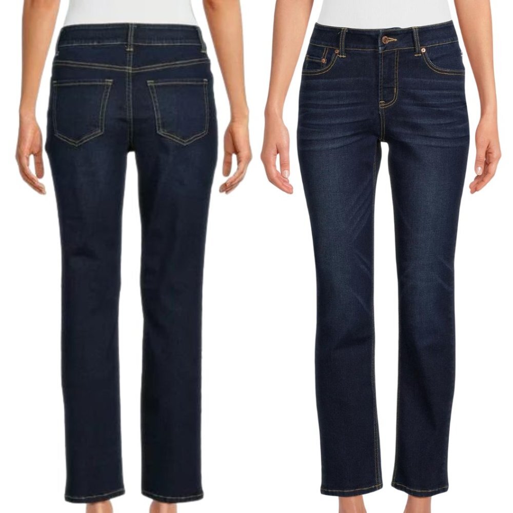 XHILARATION Juniors Dark Wash Straight Leg Stretch Jeans 13